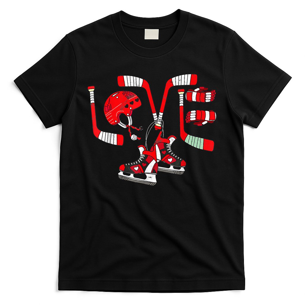 Ice Hockey Heart Valentines Day Love Gifts Goalie T-Shirt Hoodie, Sweatshirt | CoreVibeTees.com