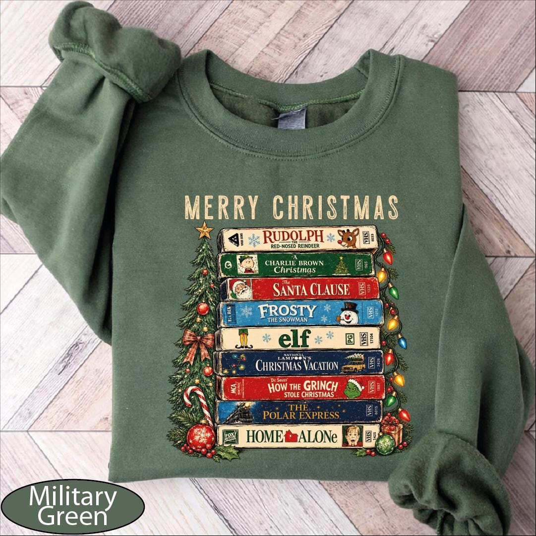 Christmas Movies Vhs Retro 90s Holiday Movie Unisex T-shirt, Sweatshirt, Hoodie (2)