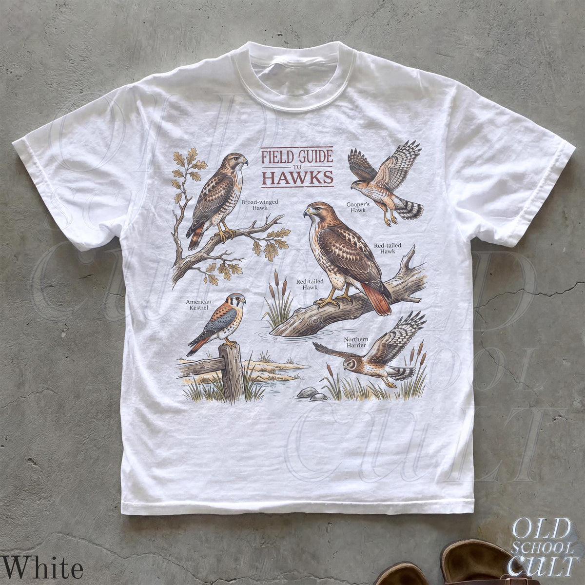 Vintage Hawk Retro Birding Field Guide 90s Nostalgia Art Raptor Lover Nature Ornithology Student Wildlife (2)