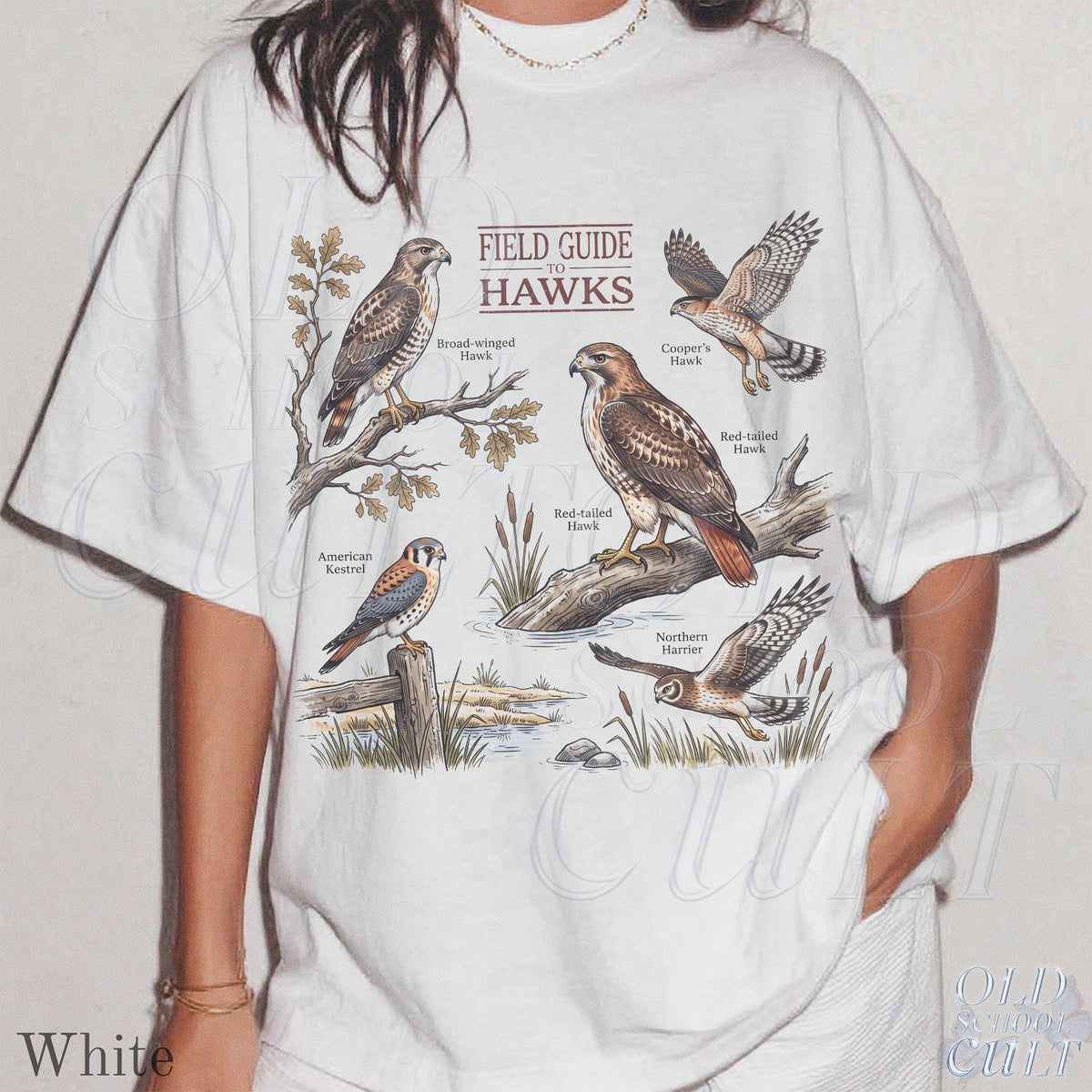 Vintage Hawk Retro Birding Field Guide 90s Nostalgia Art Raptor Lover Nature Ornithology Student Wildlife (4)