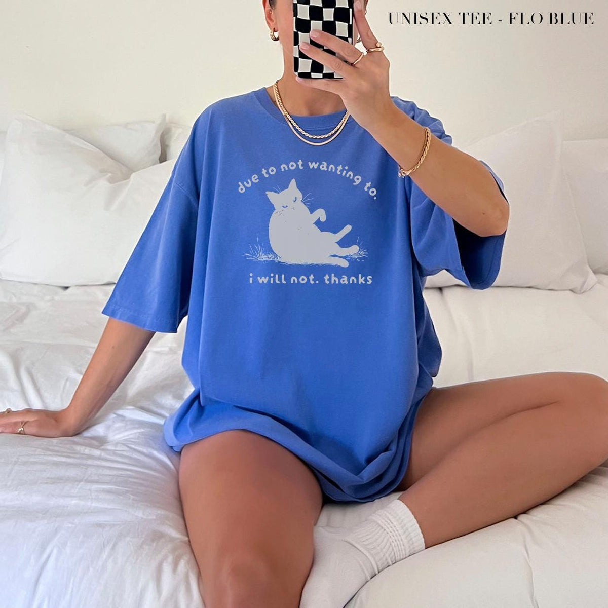 Due Wanting Thanks Comfort Colors Cat Tee Sarcastic Introvert Vintage Cat Mom (3)