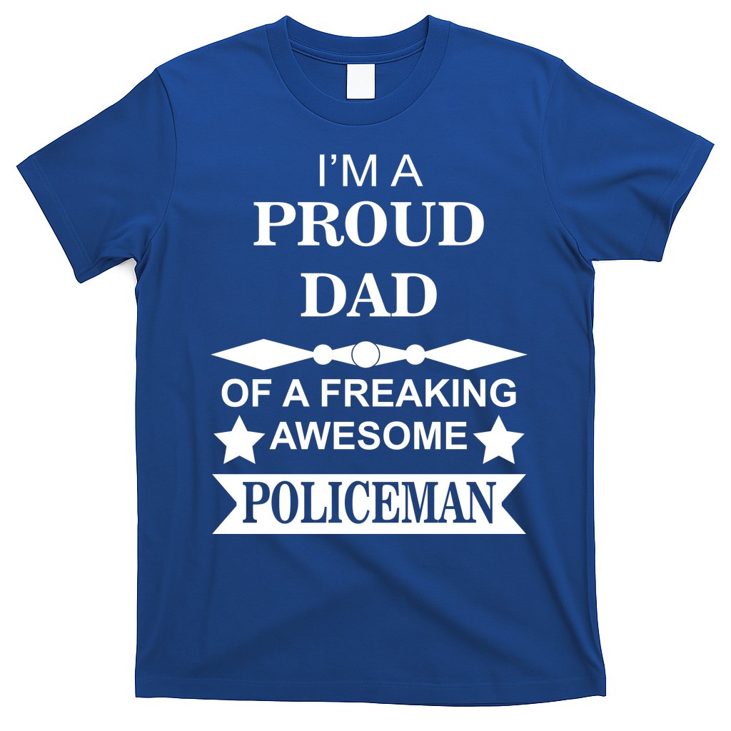 I'm A Proud Dad Of A Freaking Awesome Policeman T-Shirt Hoodie, Sweatshirt | CoreVibeTees.com