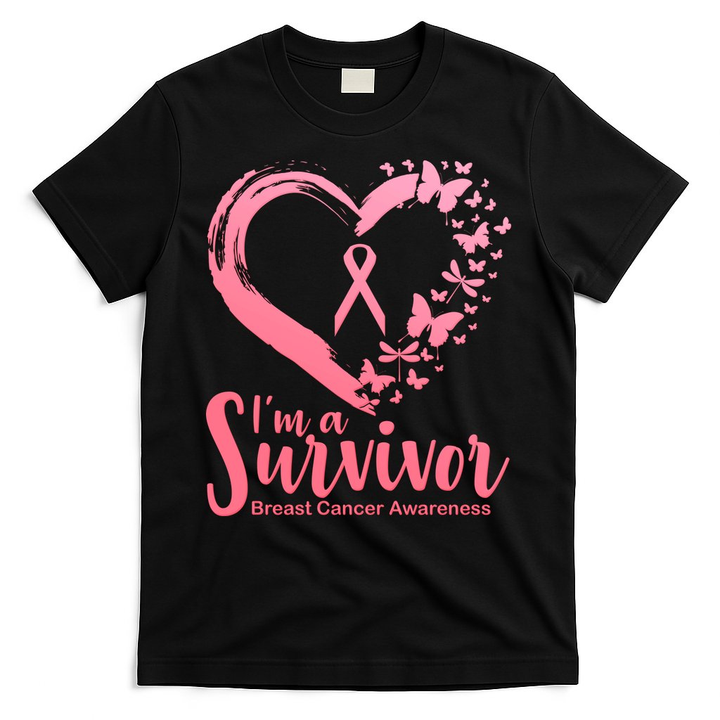 I'm a Survivor Breast Cancer Awareness Butterfly T-Shirt Hoodie, Sweatshirt | CoreVibeTees.com