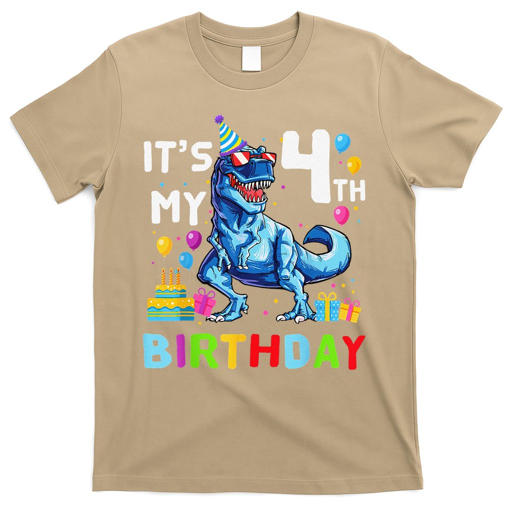 Its My 4th Birthday Happy 4 Year TRex T-Shirt Hoodie, Sweatshirt | CoreVibeTees.com