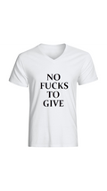 No Fucks To Give White V-Neck T-Shirt Hoodie, Sweatshirt | CoreVibeTees.com
