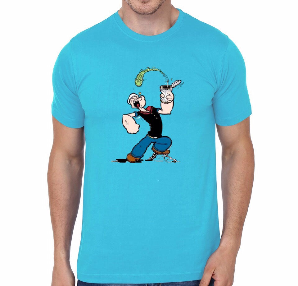 Popeye Light Blue T-Shirt Style001 Hoodie, Sweatshirt | CoreVibeTees.com