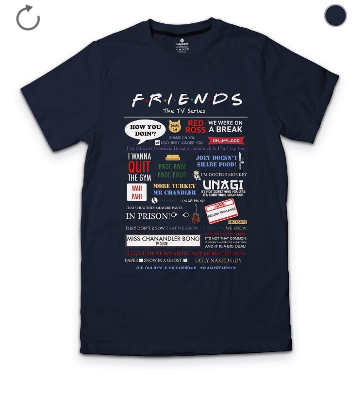 Freinds Navy Blue T-Shirt Hoodie, Sweatshirt | CoreVibeTees.com