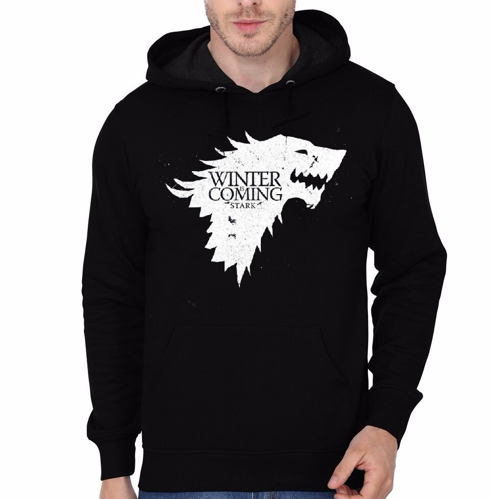 Winter Is Coming Black Hooded Sweatshirt T-Shirts, Hoodie | CoreVibeTees.com