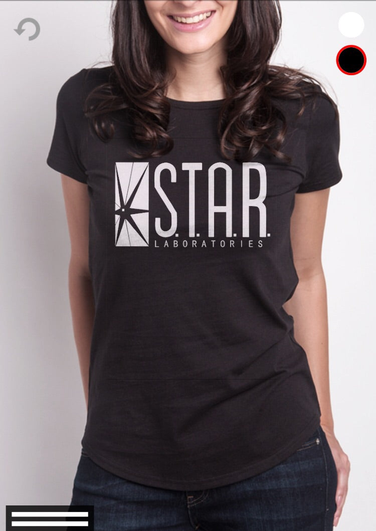 Star Labs Girls Black T-Shirt Hoodie, Sweatshirt | CoreVibeTees.com