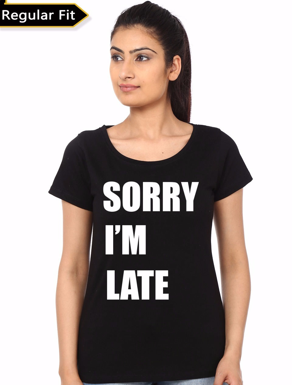 Sorry I Am Late Girls Black Party T-Shirt Hoodie, Sweatshirt | CoreVibeTees.com