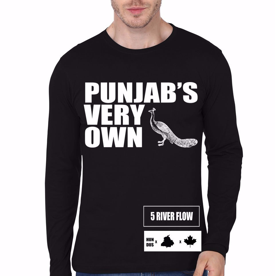 Punjab Black Full Sleeve T-Shirt Hoodie, Sweatshirt | CoreVibeTees.com