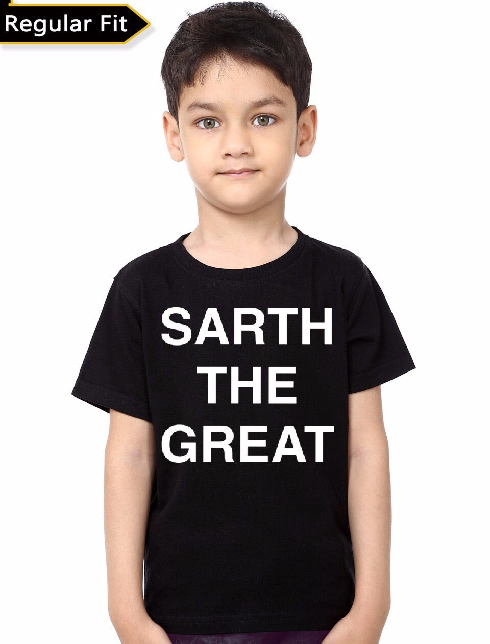Sarth Kids Black Custom Tee Hoodie, Sweatshirt | CoreVibeTees.com