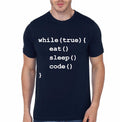 Eat Sleep Code Navy Blue T-Shirt Hoodie, Sweatshirt | CoreVibeTees.com