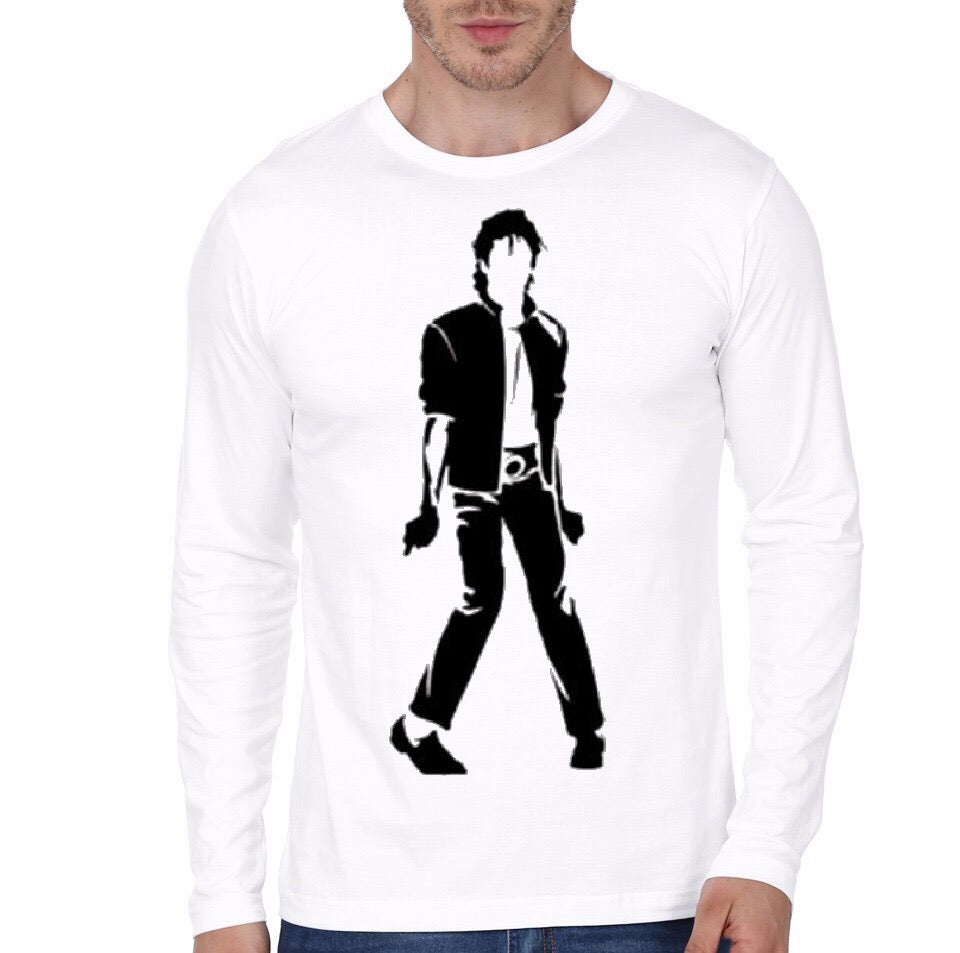 Michael Jackson White Full Sleeve T-Shirt Hoodie, Sweatshirt | CoreVibeTees.com