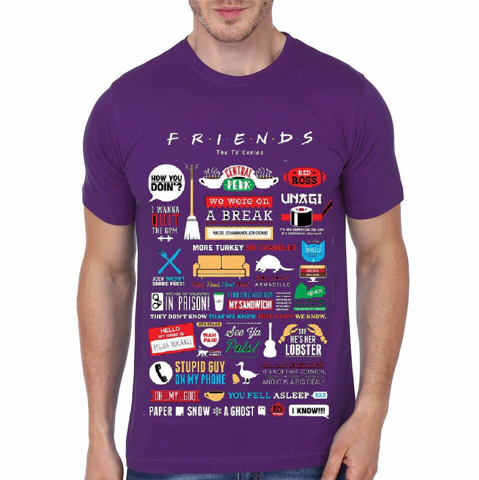 Friends Purple T-Shirt Hoodie, Sweatshirt | CoreVibeTees.com