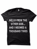 Meow Cat Black T-Shirt Hoodie, Sweatshirt | CoreVibeTees.com