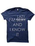 Iâ€™M Lazy Navy Blue Tee Hoodie, Sweatshirt | CoreVibeTees.com