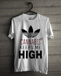 Cannabis White Tee Hoodie, Sweatshirt | CoreVibeTees.com