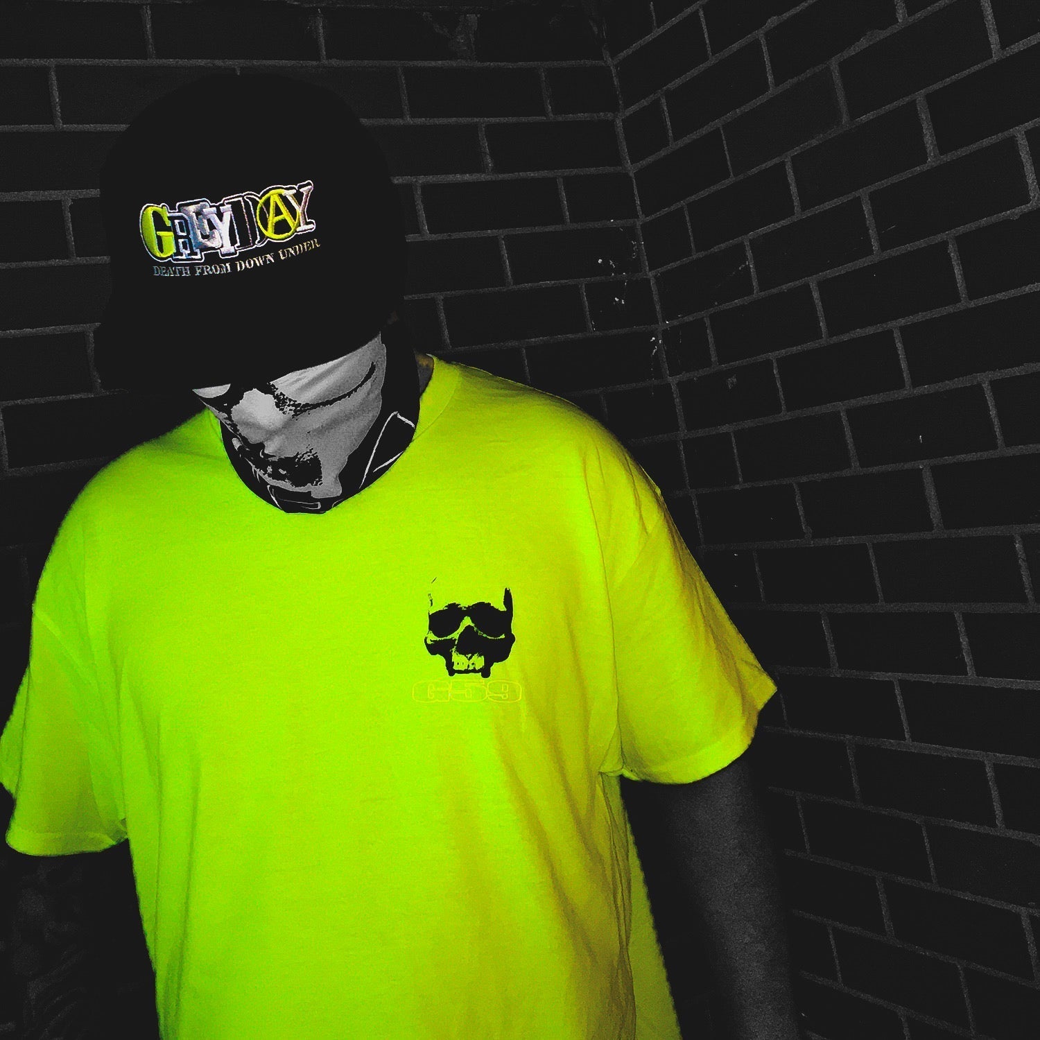G59 Skull T-Shirt (Safety Green) Hoodie, Sweatshirt | CoreVibeTees.com (Image 2)