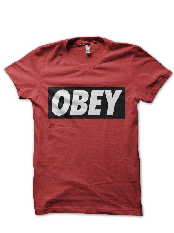 Obey Red Tshirt Hoodie, Sweatshirt | CoreVibeTees.com