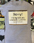 Banksy Women's T-shirt -Sorry Out of Stock Hoodie, Sweatshirt | CoreVibeTees.com