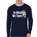 In Musk We Trust Navy Blue Full Sleeve T-Shirt Hoodie, Sweatshirt | CoreVibeTees.com