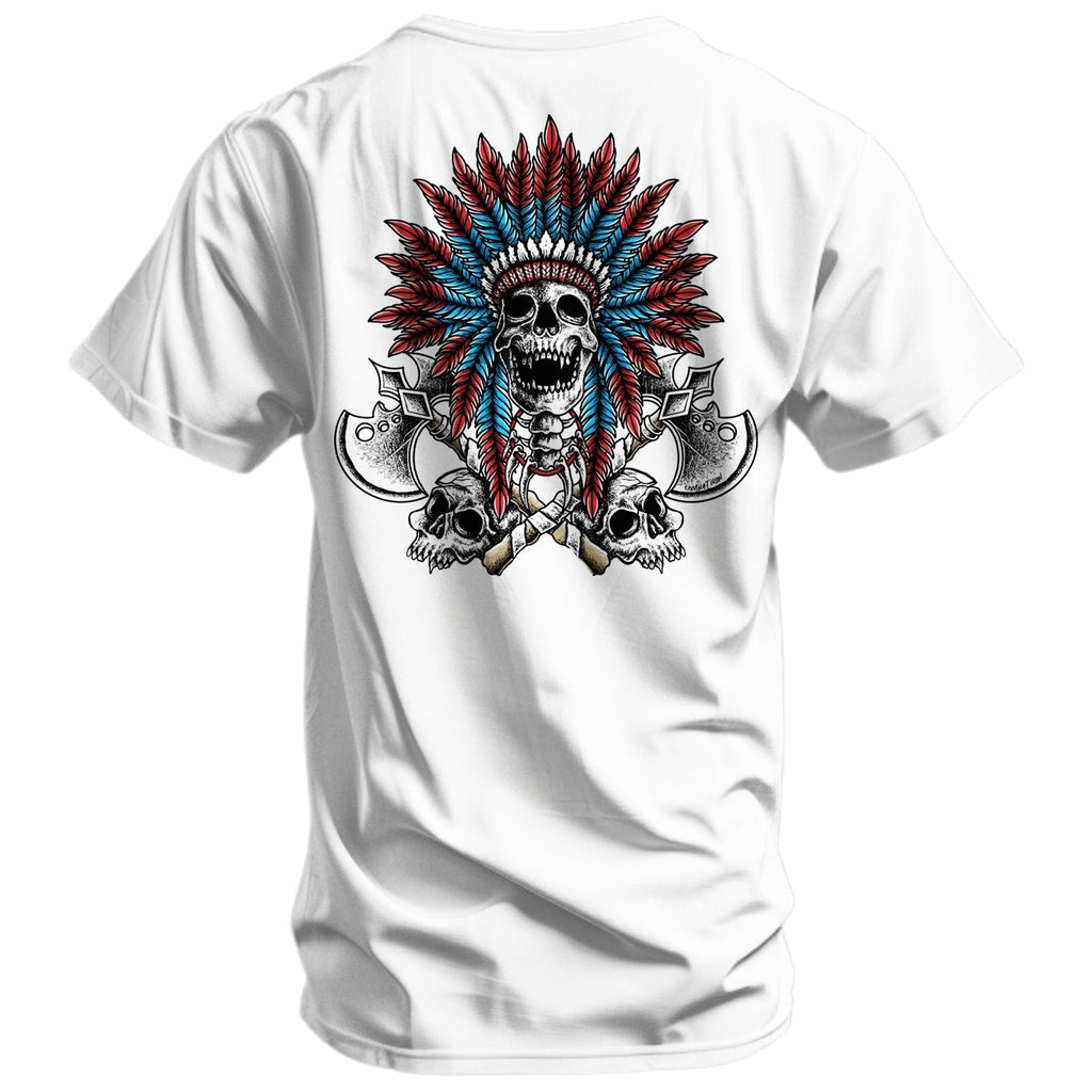 Warrior Spirit Indian Head Men's T-Shirt Hoodie, Sweatshirt | CoreVibeTees.com (Image 1)