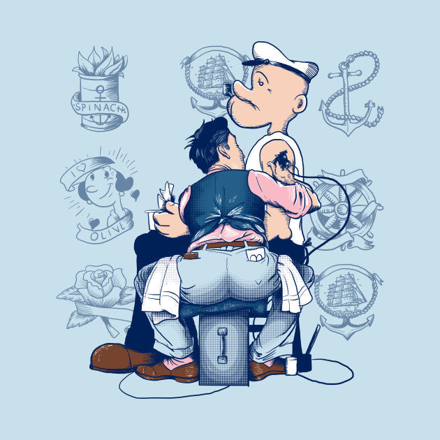 Inked Popeye T-Shirt Hoodie, Sweatshirt | CoreVibeTees.com