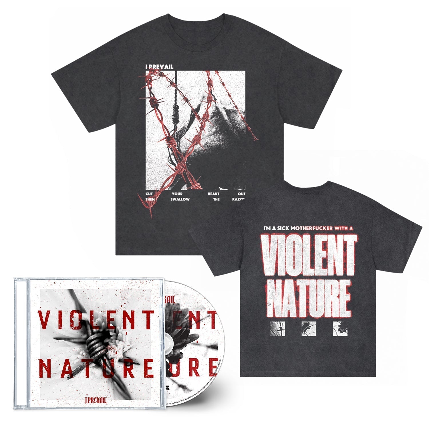 Violent Nature CD + T-Shirt Bundle Hoodie, Sweatshirt | CoreVibeTees.com (Image 1)