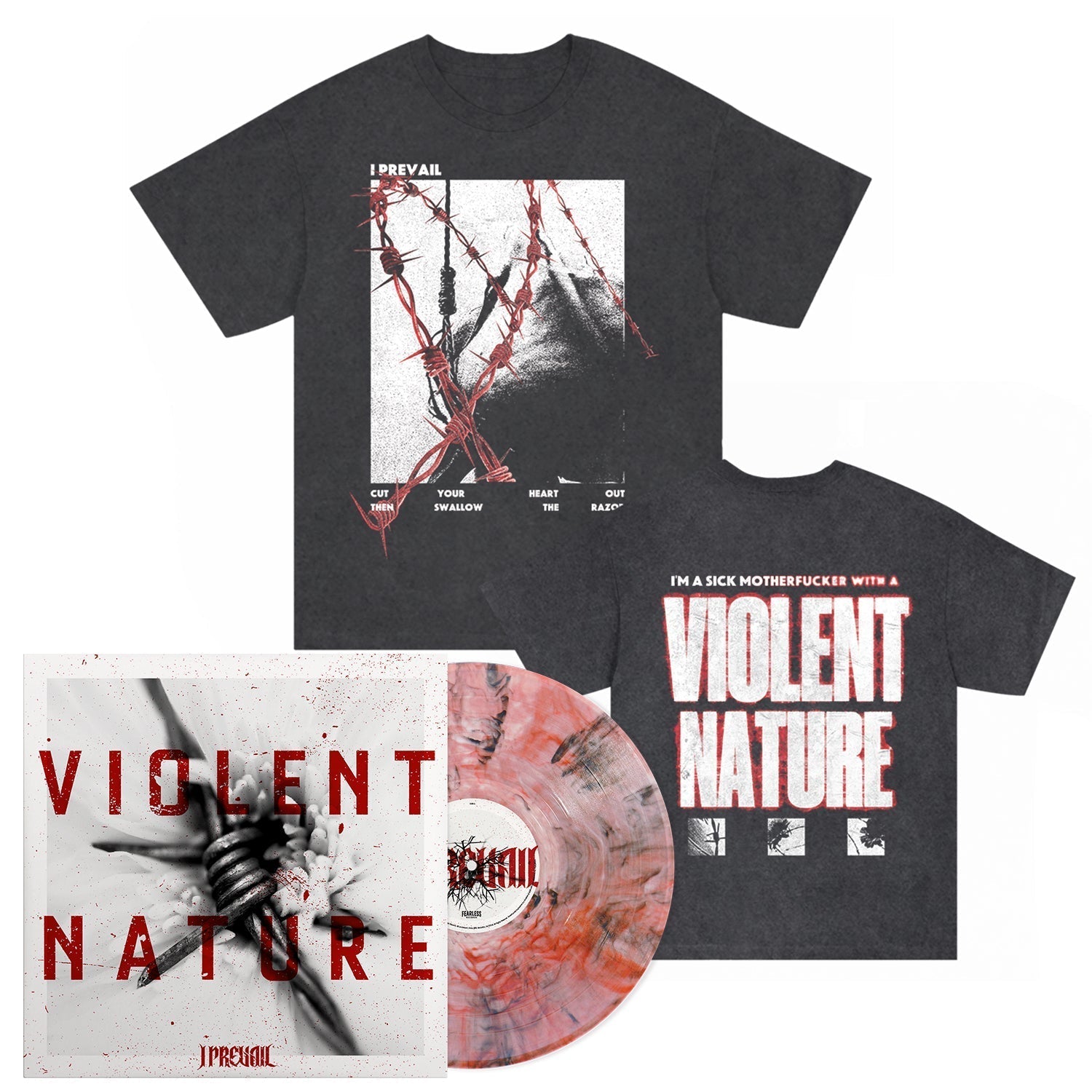 Violent Nature LP (Pray Vinyl) + T-Shirt Bundle Hoodie, Sweatshirt | CoreVibeTees.com (Image 1)