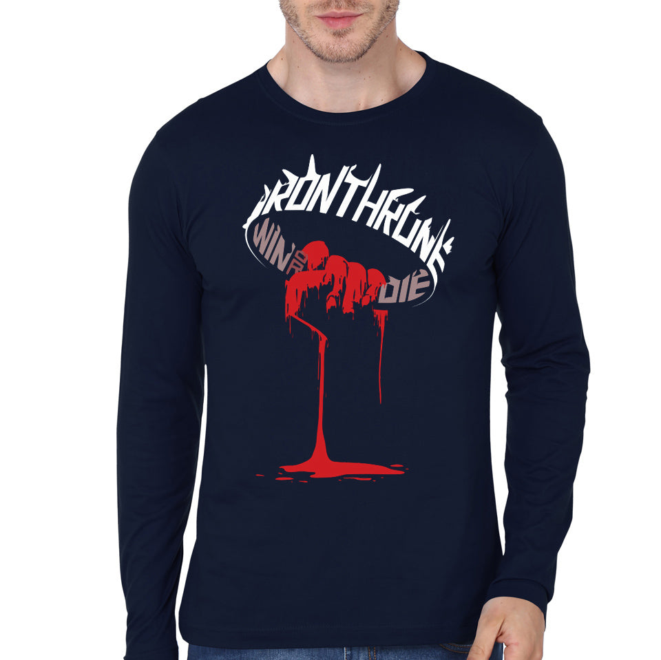 Iron Throne Navy Blue Full Sleeve Tee Hoodie, Sweatshirt | CoreVibeTees.com