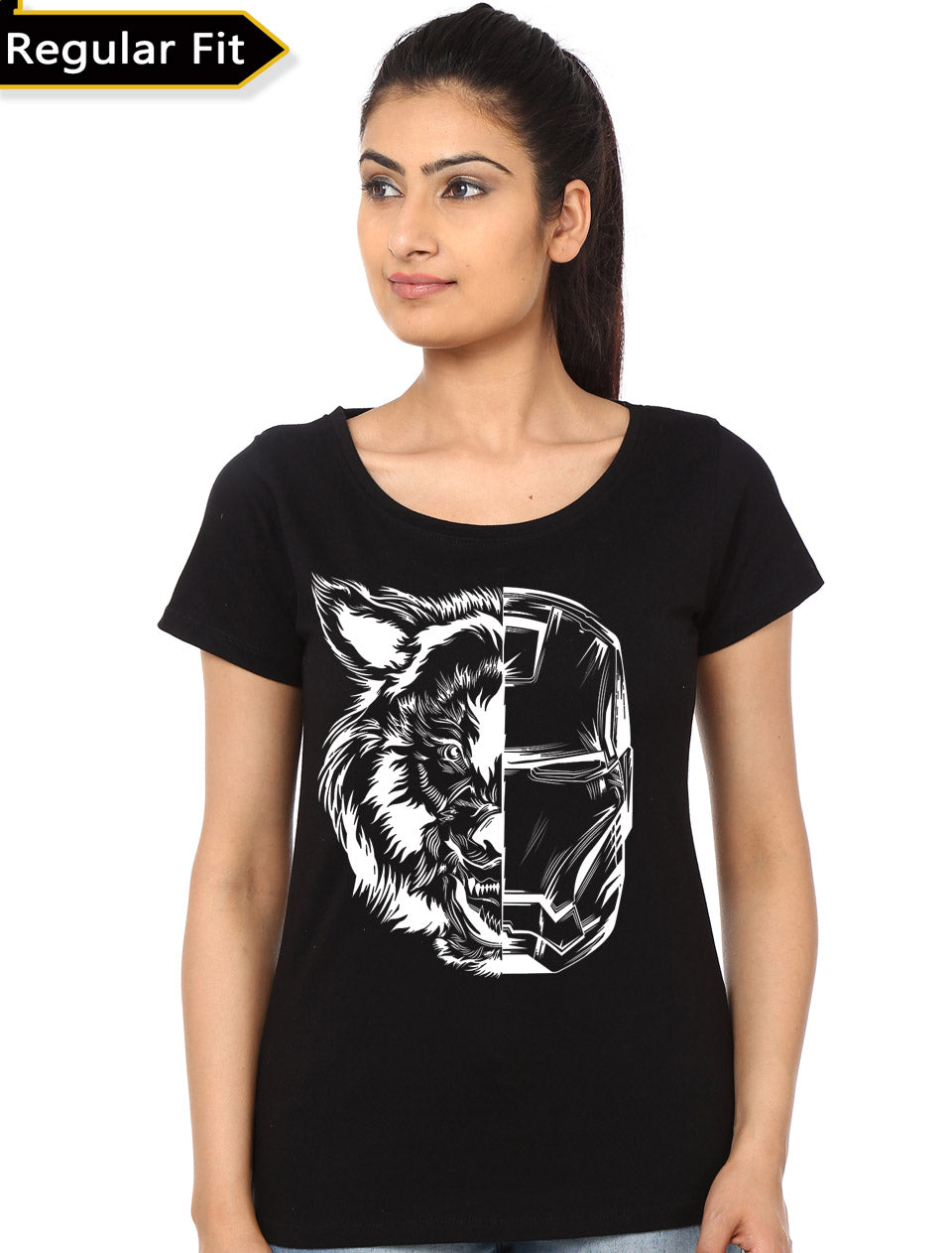 Iron Wolf Girls Black T-Shirt Hoodie, Sweatshirt | CoreVibeTees.com