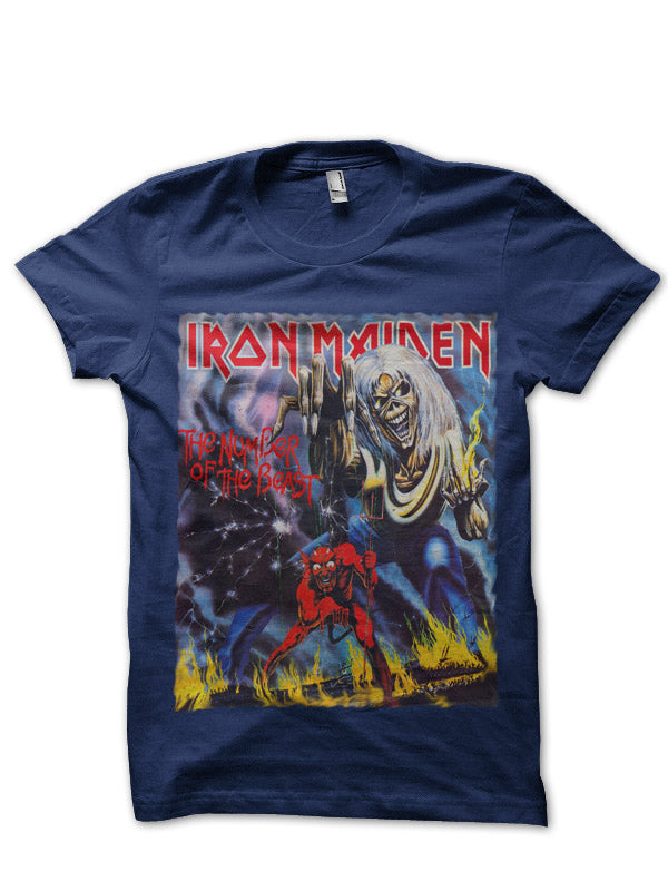 Iron Maiden Navy Blue Tee Style001 Hoodie, Sweatshirt | CoreVibeTees.com