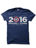 Rogers / Stark Navy Blue Tee Hoodie, Sweatshirt | CoreVibeTees.com