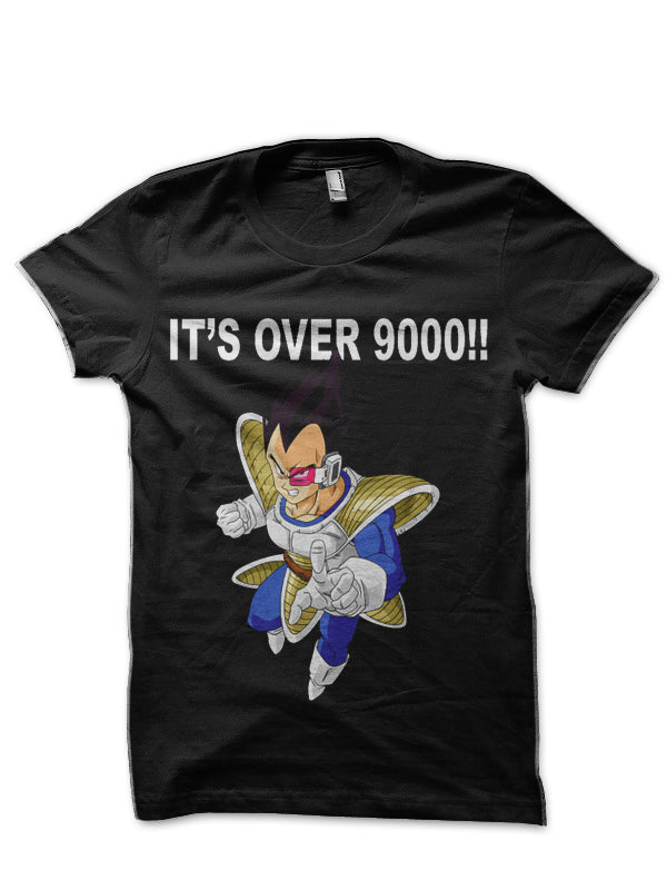 Itâ€™s Over 9000 Black T-Shirt Hoodie, Sweatshirt | CoreVibeTees.com