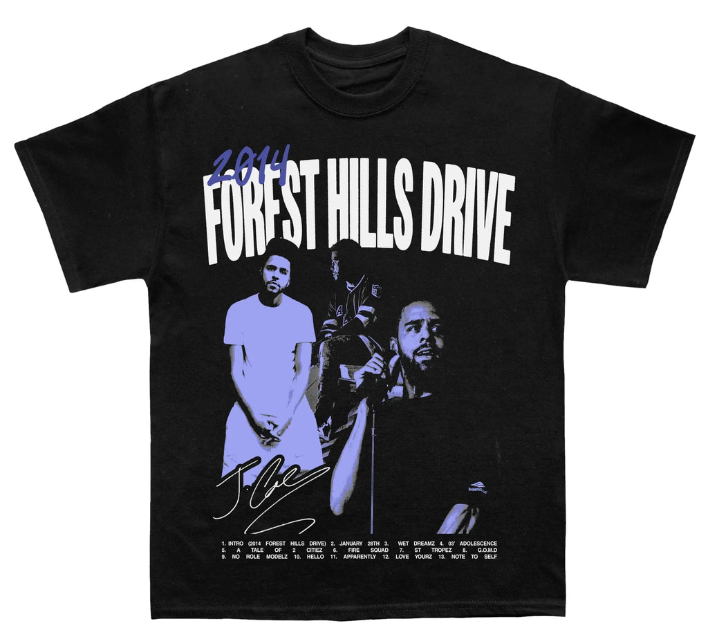 J Cole "Forest Hills Drive Album" TEE Hoodie, Sweatshirt | CoreVibeTees.com (Image 1)