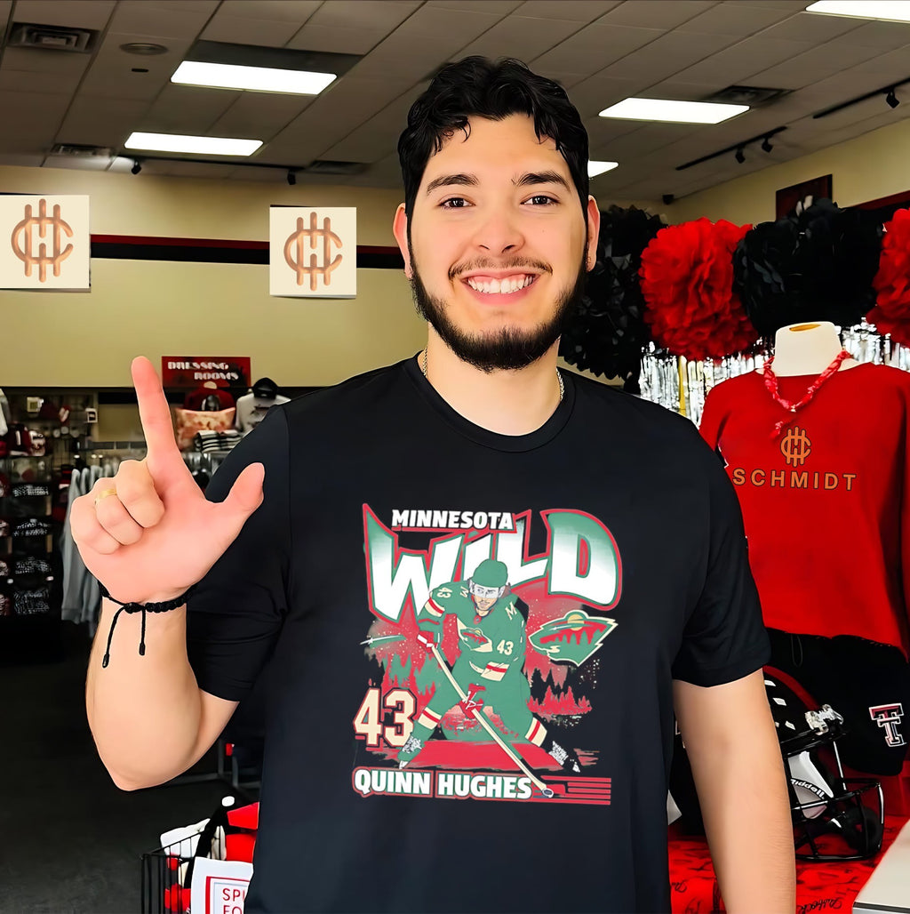 Minnesota Wild Quinn Hughes City Name & Number shirt