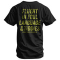 Fluent In Foul Language and Tiddies Men's T-Shirt Hoodie, Sweatshirt | CoreVibeTees.com (Image 1)