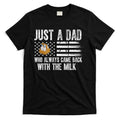 Just A Dad Who Always Came Back With The Milk American Flag T-Shirt Hoodie, Sweatshirt | CoreVibeTees.com