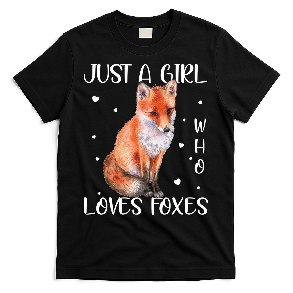 Just A Girl Who Loves Foxes T-Shirt Hoodie, Sweatshirt | CoreVibeTees.com