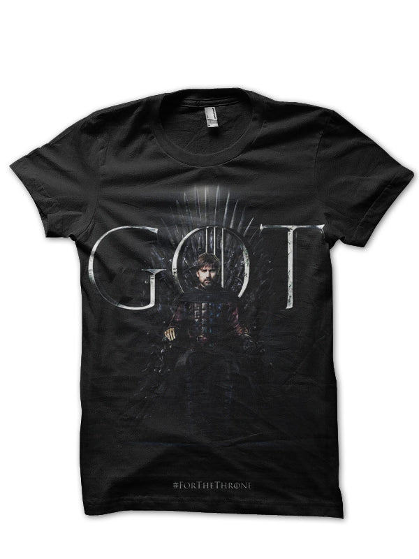 Jaime Lannister For The Throne Black T-Shirt Hoodie, Sweatshirt | CoreVibeTees.com