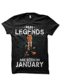 Real Legends Are Born In January Black T-Shirt Hoodie, Sweatshirt | CoreVibeTees.com