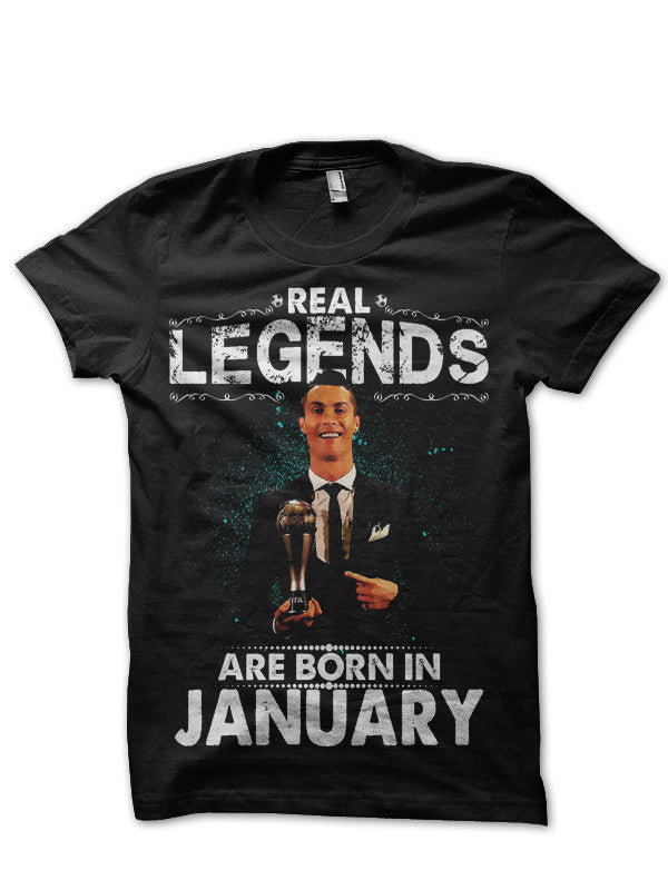 Real Legends Are Born In January Black T-Shirt Hoodie, Sweatshirt | CoreVibeTees.com