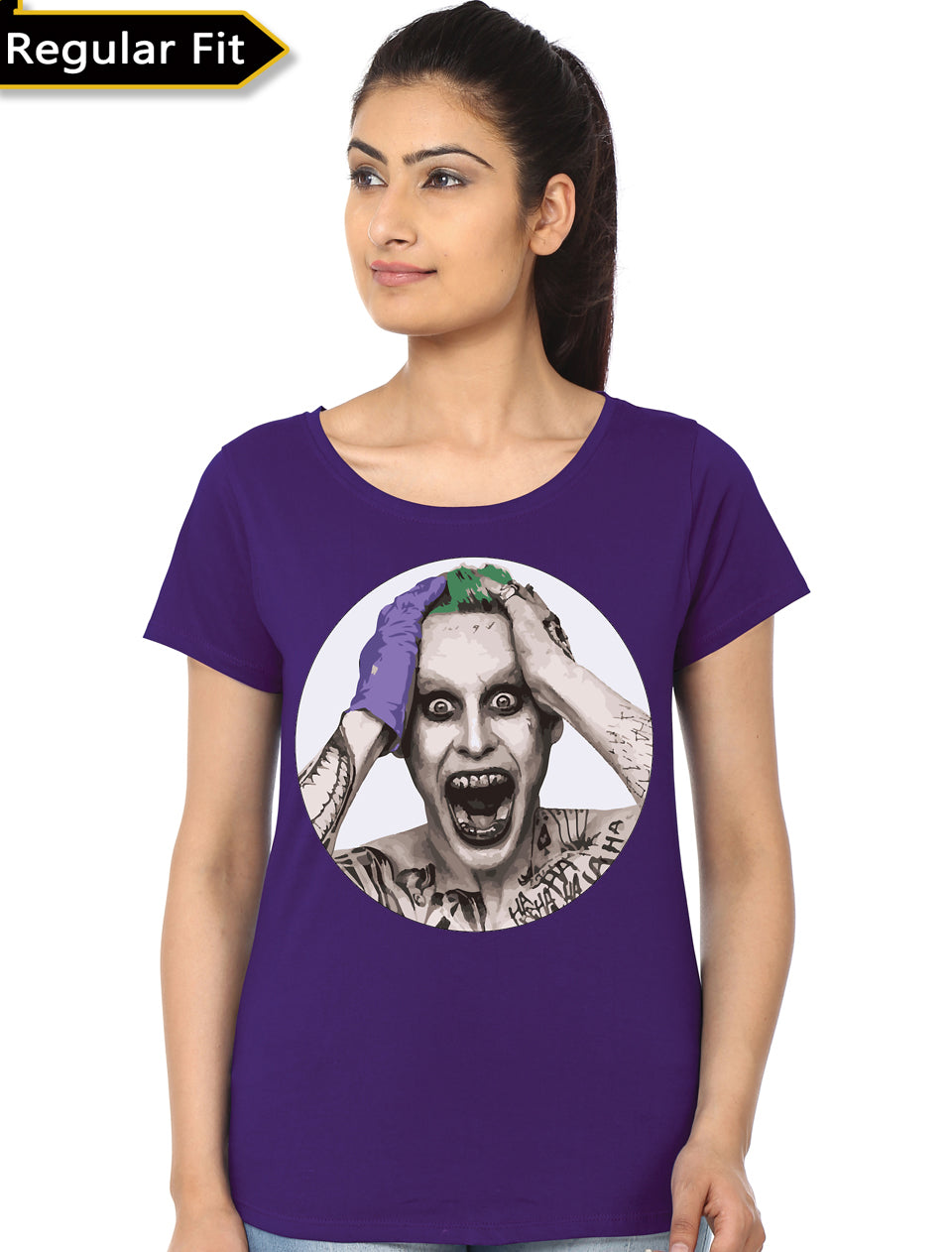 Jared Leto Suicide Squad Girls Purple T-Shirt Hoodie, Sweatshirt | CoreVibeTees.com