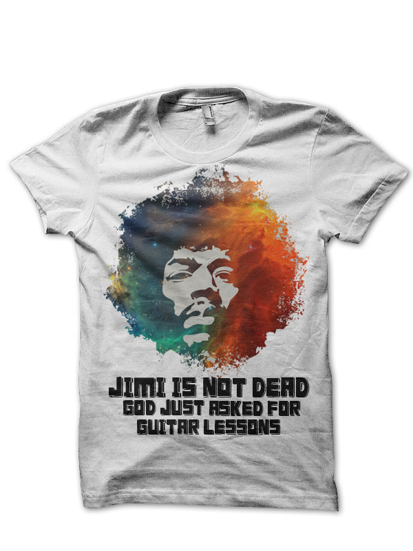 Jimi Hendrix White Tee Hoodie, Sweatshirt | CoreVibeTees.com