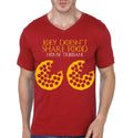 House Tribbiani â€“ Joey Doesnâ€™t Share Food Red V-Neck T-Shirt Hoodie, Sweatshirt | CoreVibeTees.com