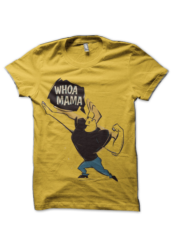 Johnny Bravo Half Sleeve Yellow T-Shirt Hoodie, Sweatshirt | CoreVibeTees.com