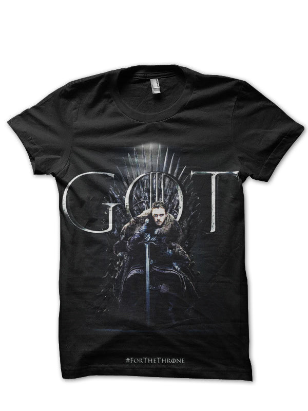 Jon Snow For The Throne Black T-Shirt Hoodie, Sweatshirt | CoreVibeTees.com