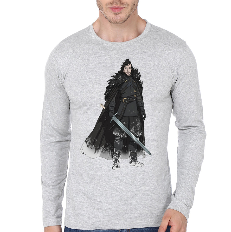 Jon Snow White Full Sleeve Tee Hoodie, Sweatshirt | CoreVibeTees.com
