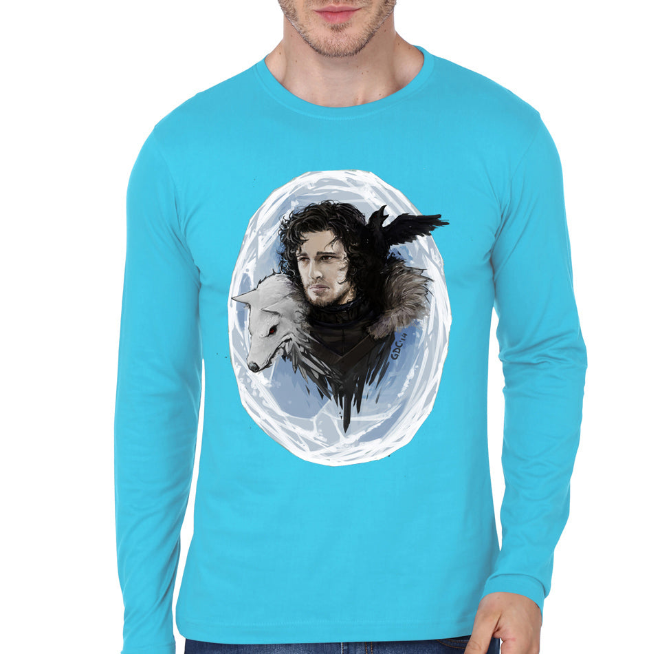 Jon Snow Light Blue Full Sleeve Tee Hoodie, Sweatshirt | CoreVibeTees.com